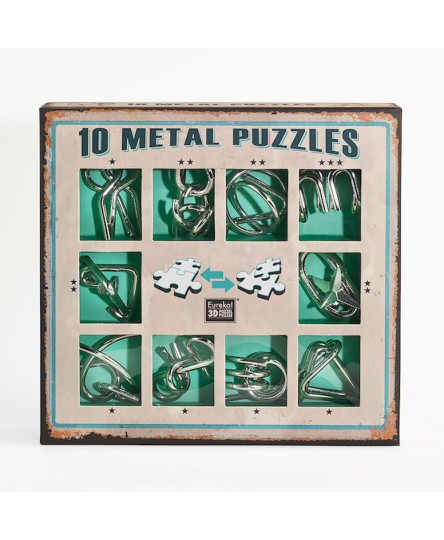 Set 10 Metal Puzzles - Verde