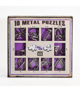 Set 10 Metal Puzzles - Violet